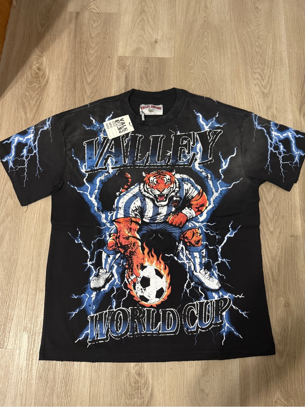 Valley Black World Cup Graphic Soccer Tiger Tee